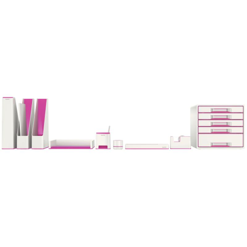 revistero-leitz-wow-dual-fucsia-blanco