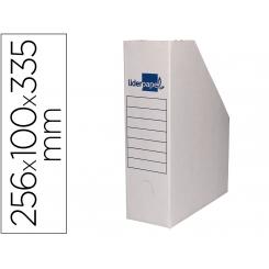 Revistero LIDERPAPEL ecouse carton 100% reciclado color blanco 256x100x335 mm