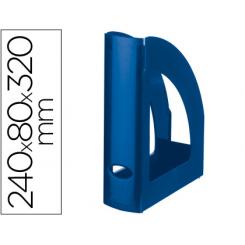 Revistero plastico Q-CONNECT azul opaco
