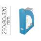 revistero-plastico-q-connect-azul-translucido
