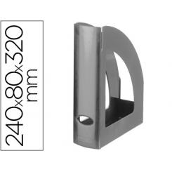 Revistero plastico Q-CONNECT gris opaco