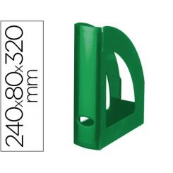 Revistero plastico Q-CONNECT verde opaco