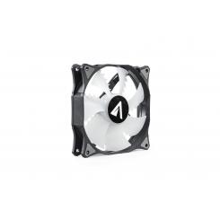 ABYSM RGB Sled Carcasa del ordenador Ventilador 12 cm Negro, Blanco