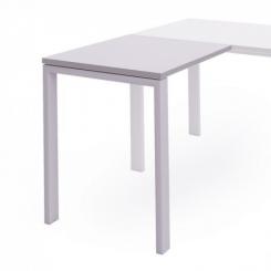 Rocada ala para mesa de oficina serie total 100x60 aluminio/ gris