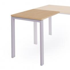 Rocada ala para mesa de oficina serie total 100x60 aluminio / haya