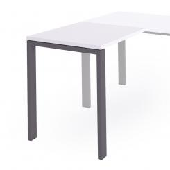 Rocada ala para mesa de oficina serie total 100x60 antracita / blanco