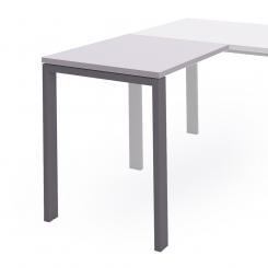 Rocada ala para mesa de oficina serie total 100x60 antracita/ gris