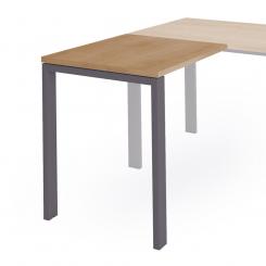 Rocada ala para mesa de oficina serie total 100x60 antracita/ roble
