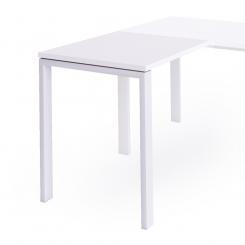 Rocada ala para mesa de oficina serie total 100x60 blanco / blanco