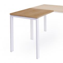 Rocada ala para mesa de oficina serie total 100x60 blanco/ roble