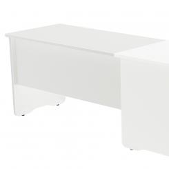 Rocada ala para mesa de oficina serie work 100x60 blanco / blanco (precio solo para el ala, la mesa principal se compra aparte)