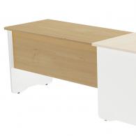 Rocada ala para mesa de oficina serie work 100x60 blanco /roble (precio solo para el ala, la mesa principal se compra aparte)