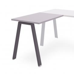 Rocada ala  para mesa serie blanca 100x60 antracita/ gris