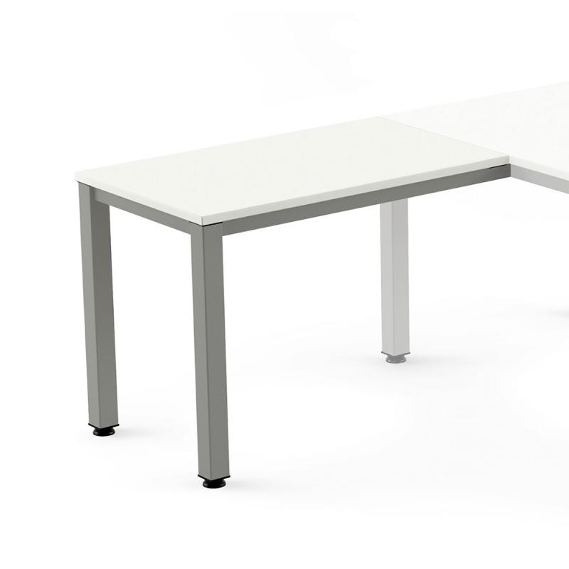 Rocada ala para mesa serie executive 100x60 aluminio / blanco (precio solo para el ala, la mesa principal se compra aparte)