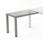 Rocada ala para mesa serie executive 100x60 aluminio/ cristal (precio solo para el ala, la mesa principal se compra aparte)