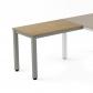 Rocada ala para mesa serie executive 100x60 aluminio/ roble (precio solo para el ala, la mesa principal se compra aparte)