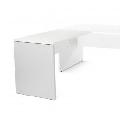 ROCADA Ala Recta Para Mesa De Oficina Modelo Work 100X60 Gris/Blanco