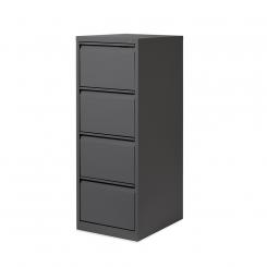 Rocada archivador metálico 4 cajones ral 9005 negro. medida:  47x132,1x62,2cm