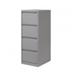 Rocada archivador metálico 4 cajones ral 9006 gris. medida:  47x132,1x62,2cm