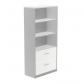 Rocada armario alto carpetero 195x90x45 estructura gris/frontales blanco