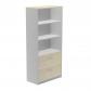 rocada-armario-alto-carpetero-195x90x45-estructura-gris-frontales-haya