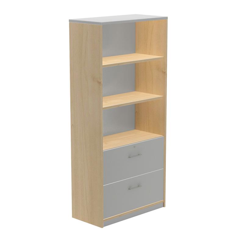 rocada-armario-alto-carpetero-195x90x45-estructura-roble-frontales-gris