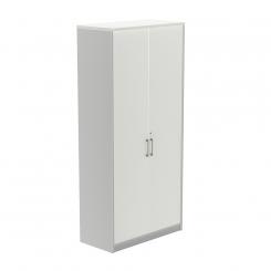 Rocada armario alto con puertas 195x90x45 estructura gris/puertas blanco