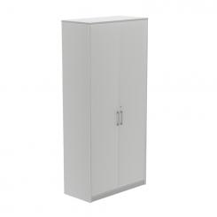 Rocada armario alto con puertas 195x90x45 estructura gris/puertas blanco
