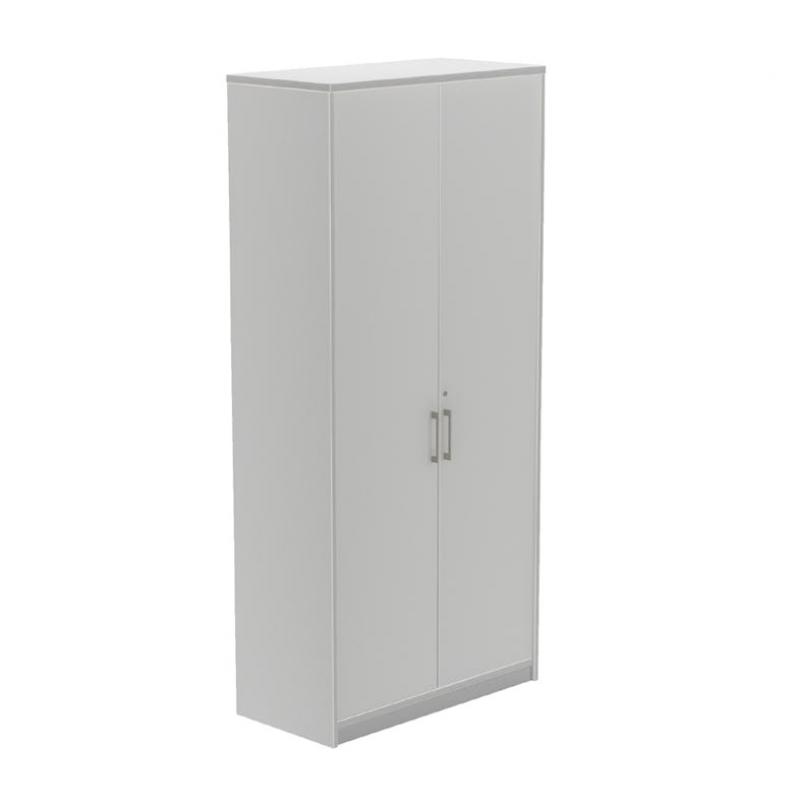 Rocada armario alto con puertas 195x90x45 estructura gris/puertas blanco