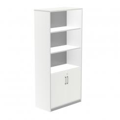 Rocada armario alto con puertas bajas 195x90x45 estructura blanca/puertas blanco