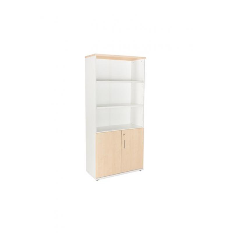 Rocada armario alto con puertas bajas 195x90x45 estructura blanca/puertas haya. DISPONIBLE EN DISTINTOS ACABADOS. CONSÚLTANOS TODAS LAS OPCIONES DISPONIBLES.