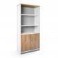 rocada-armario-alto-con-puertas-bajas-195x90x45-estructura-blanca-puertas-roble