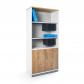 rocada-armario-alto-con-puertas-bajas-195x90x45-estructura-blanca-puertas-roble