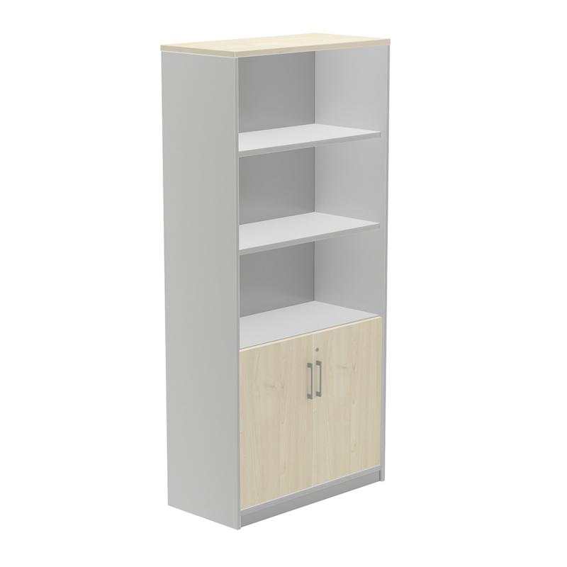 rocada-armario-alto-con-puertas-bajas-195x90x45-estructura-gris-puertas-haya