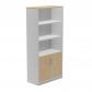 rocada-armario-alto-con-puertas-bajas-195x90x45-estructura-gris-puertas-roble