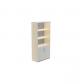 Rocada armario alto con puertas bajas 195x90x45 estructura gris/puertas roble