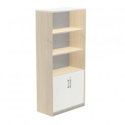 Rocada armario alto con puertas bajas 195x90x45 estructura haya/puertas blanco