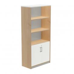 Rocada armario alto con puertas bajas 195x90x45 estructura roble/puertas blanco