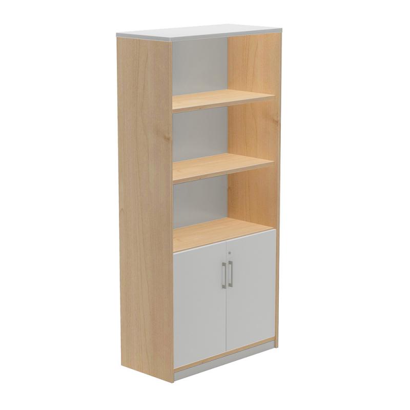 rocada-armario-alto-con-puertas-bajas-195x90x45-estructura-roble-puertas-gris