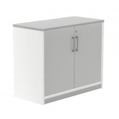 Rocada armario bajo con puertas 78x90x45 estructura gris/puertas blanco
