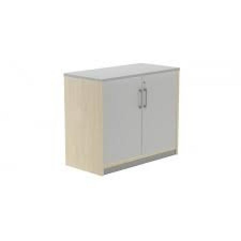Rocada armario bajo con puertas 78x90x45 estructura gris/puertas haya