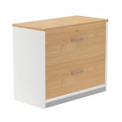 Rocada armario carpetero bajo 78x90x45 estructura blanca/frontales roble