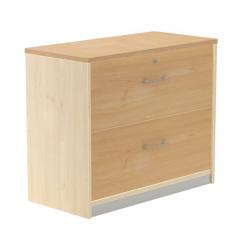Rocada armario carpetero bajo 78x90x45 estructura gris/frontales haya