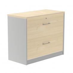 Rocada armario carpetero bajo 78x90x45 estructura gris/frontales haya