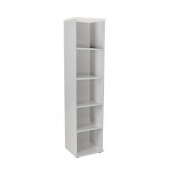 ROCADA Armario de columna de melamina alto sin puertas 195X45X45 Estructura Gris/Tapa Blanco