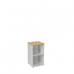 ROCADA Armario de columna de melamina bajo sin puertas 78X45X45 Estructura Gris/Tapa Roble