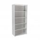 rocada-armario-de-melamina-estanteria-alto-sin-puertas-195x90x45-estructura-gris-puertas-blanco