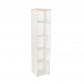 Rocada armario estantería alto sin puertas 195x45x45 estructura blanca/tapa haya + PUERTA en haya