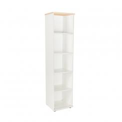 Rocada armario estantería alto sin puertas 195x45x45 estructura blanca/tapa haya + PUERTA en haya