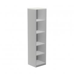 Rocada armario estantería alto sin puertas 195x45x45 estructura gris/tapa blanco